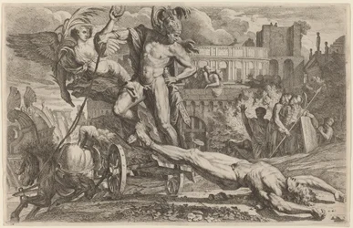 Achille trascina il corpo di Ettore