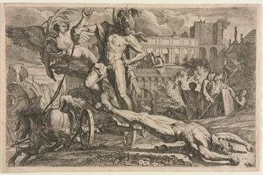 Achille trascina il corpo di Ettore