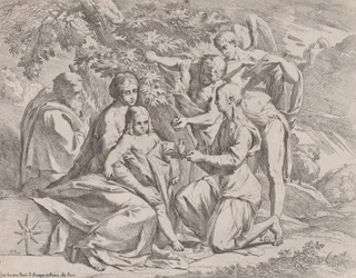 La Sacra Famiglia nutrita dagli angeli, ca. 1642-44