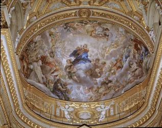 Assunzione della Vergine, affresco di Pietro da Cortona (1596-1669) 1652 Roma, Chiesa di Santa Maria in Vallicella, Italia