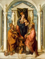 La Madonna col Bambino in trono