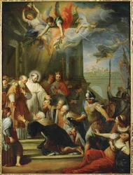La fine dello scisma di Anacleto (dipinto su tela)