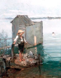 Capanna da bagno con ragazzo, 1868