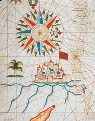 Alessandria, Egitto, da atlante portolano composto da sei carte, di Placido Caloiro e Francesco Oliva, Pergamena. 1646.