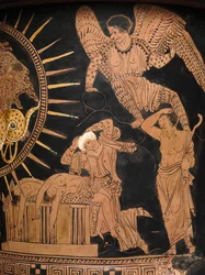 (dettaglio) di un calice lucano, c.400 a.C.