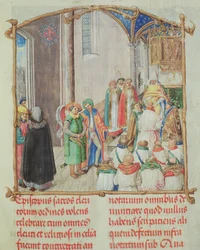 Ordinazione sacerdotale dal Pontificale del vescovo Erasmus Ciołek, 1510 circa