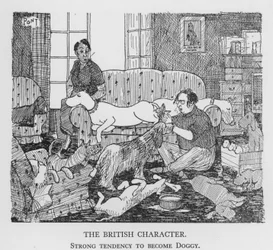 Il carattere britannico, forte tendenza a diventare cinofili