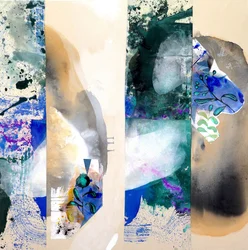 Strati astratti blu e verdi