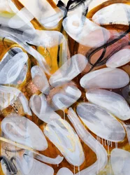 Forme astratte fluide e dorate