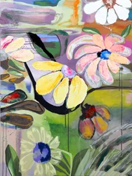 Fiori astratti dai colori vivaci