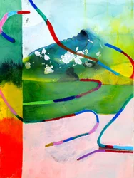 Paesaggio astratto dai colori vivaci