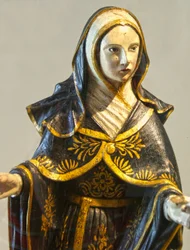 Statua scolpita della Vergine Maria, Portogallo c.1462