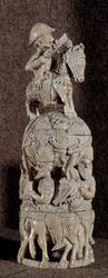Arti decorative: saliera in avorio di produzione afro-portoghese