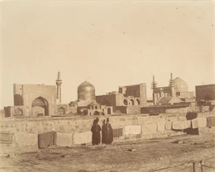 [Vista generale di MESHED dal tetto di un hamam], 1840-60