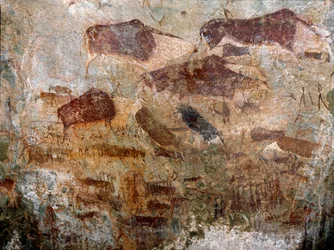 Pitture rupestri realizzate dai San, terzo millennio a.C.