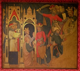 Cattività del Re Ioiachin di Israele, ricostruzione di un dipinto murale originariamente nella Painted Chamber del Palazzo di Westminster