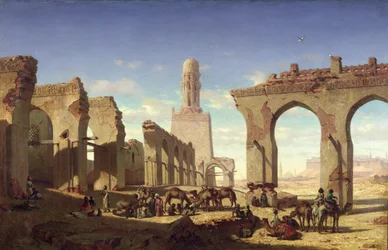 Rovine della Moschea del Califfo El Haken, Il Cairo, c.1840