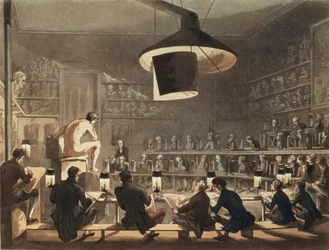Disegno dal vivo alla Royal Academy, inciso da Richard Banks Harraden