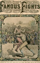 Lo afferrò con entrambe le braccia intorno alla vita e lo gettò sul palco, c1890-c1909