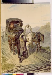 Troika (carrozza russa trainata da tre cavalli)
