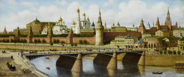 Vista del Cremlino dal Ponte Moskvoretsky