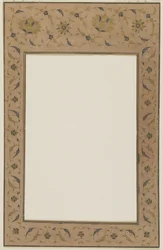 Bordo di manoscritto stencilato con motivi floreali