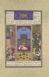Il Matrimonio di Siyavush e Farangis, Folio 185v dal Shahnama Libro dei Re, ca. 1525-30