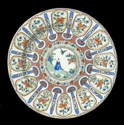 Un grande piatto verte Imari, periodo Kangxi, 1662-1722