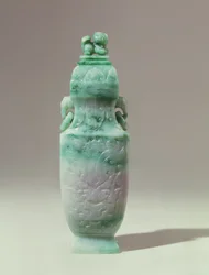 Vaso a balaustro e coperchio a cupola, tarda dinastia Qing