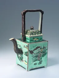 Grande teiera Famille Verte, periodo Kangxi