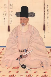 Ritratto di Chae Jegong (1720-1799), studioso, poeta e Consigliere di Stato capo durante il regno di re Jeongjo (1776-1800)