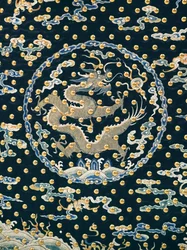 Raro uniforme cerimoniale di guardia imperiale, periodo Qianlong/Jiaqing