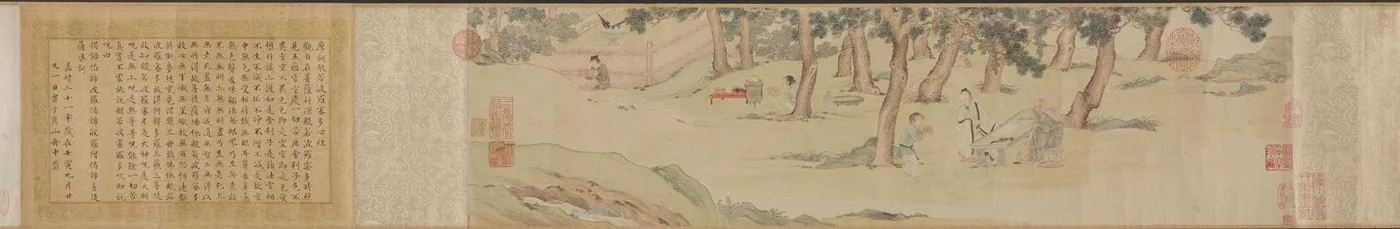 Zhao Mengfu scrive il Sutra del Cuore Hridaya in cambio di tè