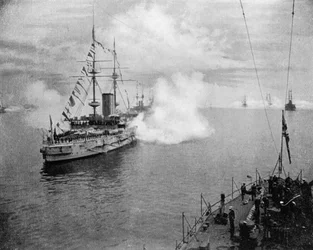 Un saluto della Home Fleet, 1907 1908