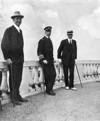 Re Giorgio I di Grecia con il Commodoro Keppel e Lord Howe, Corfù, Grecia, 1908