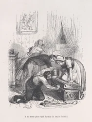 Tutto ciò che resta è chiudere il benedetto baule! da Le piccole miserie della vita umana, 1843