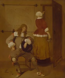 Il bevitore stanco, 1640-69 circa (olio su tavola)