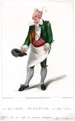 Mr Gattie come Monsieur Morbleu in Monsieur Tonson, 1822