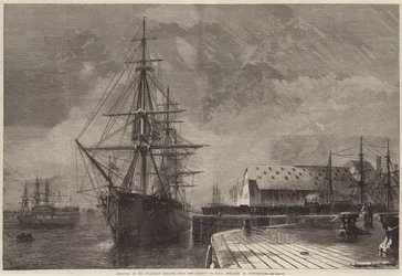 Rimozione dei resti di Mr Peabody dalla ferrovia alla HMS Monarch a Portsmouth