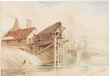 Vecchi moli di spedizione del carbone vicino a Wallsend