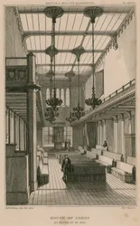Camera dei Lord, Westminster, Londra, allestita nel 1835