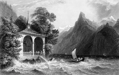 Cappella di Tell, Lago Uri, Svizzera, 1836