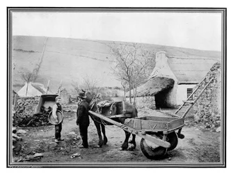 Vecchia carrozza irlandese a schienale basso, 1901