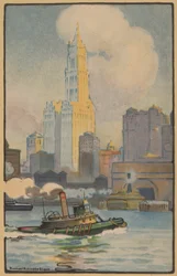 Il Woolworth Building dal traghetto
