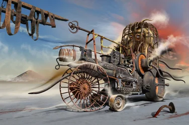Macchina steampunk del deserto