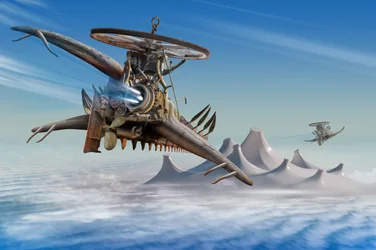 I viaggiatori del cielo steampunk