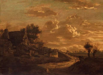 Paesaggio al tramonto
