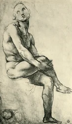 Nudo maschile seduto, 1509-1511, 1943