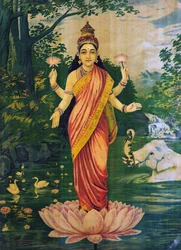 Lakshmi, di Raja Ravi Varma, anni 