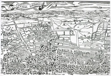 Dettaglio di Londra a nord della città da Civitas Londinium